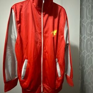 Red and White Sports Jacket by Batmanchicago